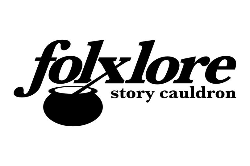 Folxlore: Story Cauldron logo with the left leg of the x in Folxlore descending into a cauldron